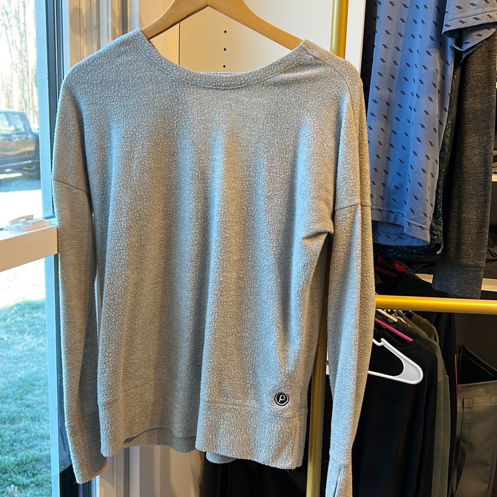 Open Back Pure Barre Fleece Top